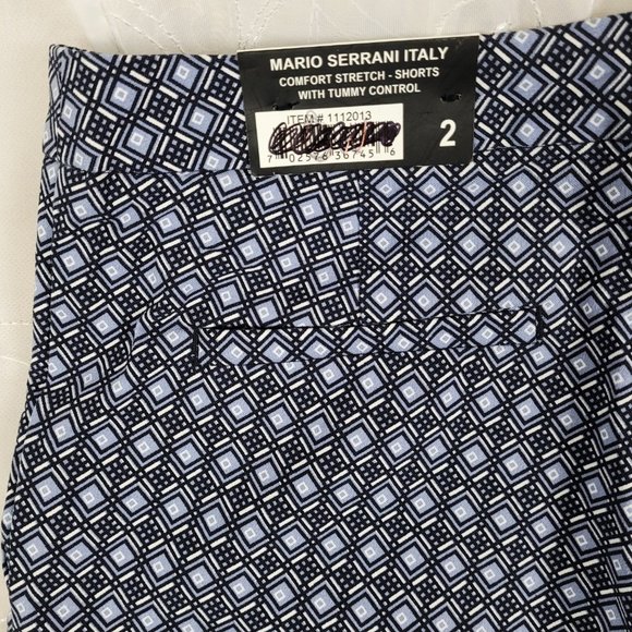 Mario Serrani Sz 2 Bermuda Shorts Comfort Blue - Picture 6 of 7